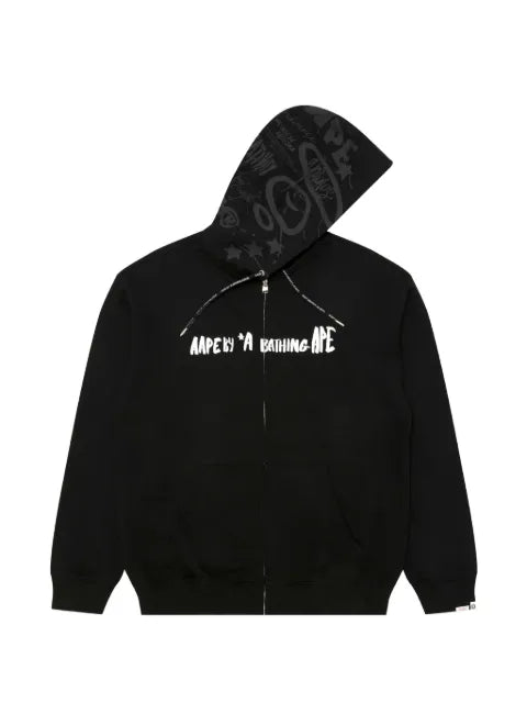 AAPE BY *A BATHING APE® logo-print graphic-hood hoodie