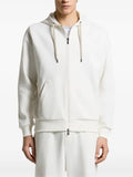 Peserico logo-patch zip-up hoodie