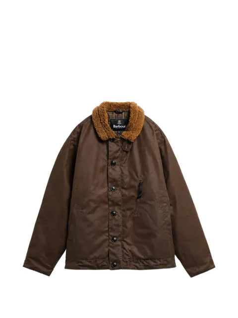 Barbour fleece-collar jacket