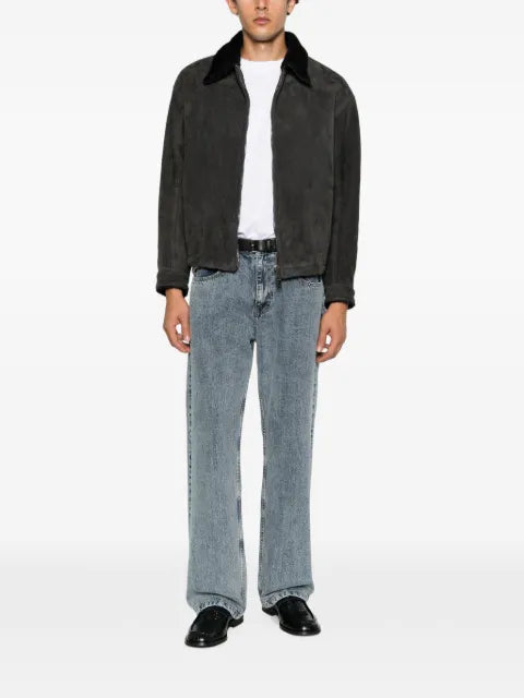Giorgio Brato shearling-collar suede jacket