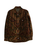 ETRO paisley-print corduroy padded jacket