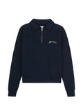 FLÂNEUR Signature raglan half-zip sweater