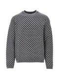 Emporio Armani geometric-pattern virgin wool sweater