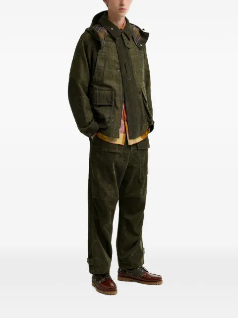 Barbour X Norbit check-pattern wool jacket