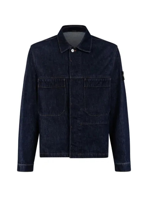 Stone Island logo-patch denim jacket