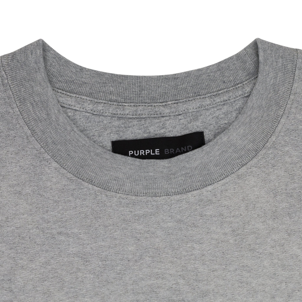 Heather Grey Textured Wordmark T-shirt