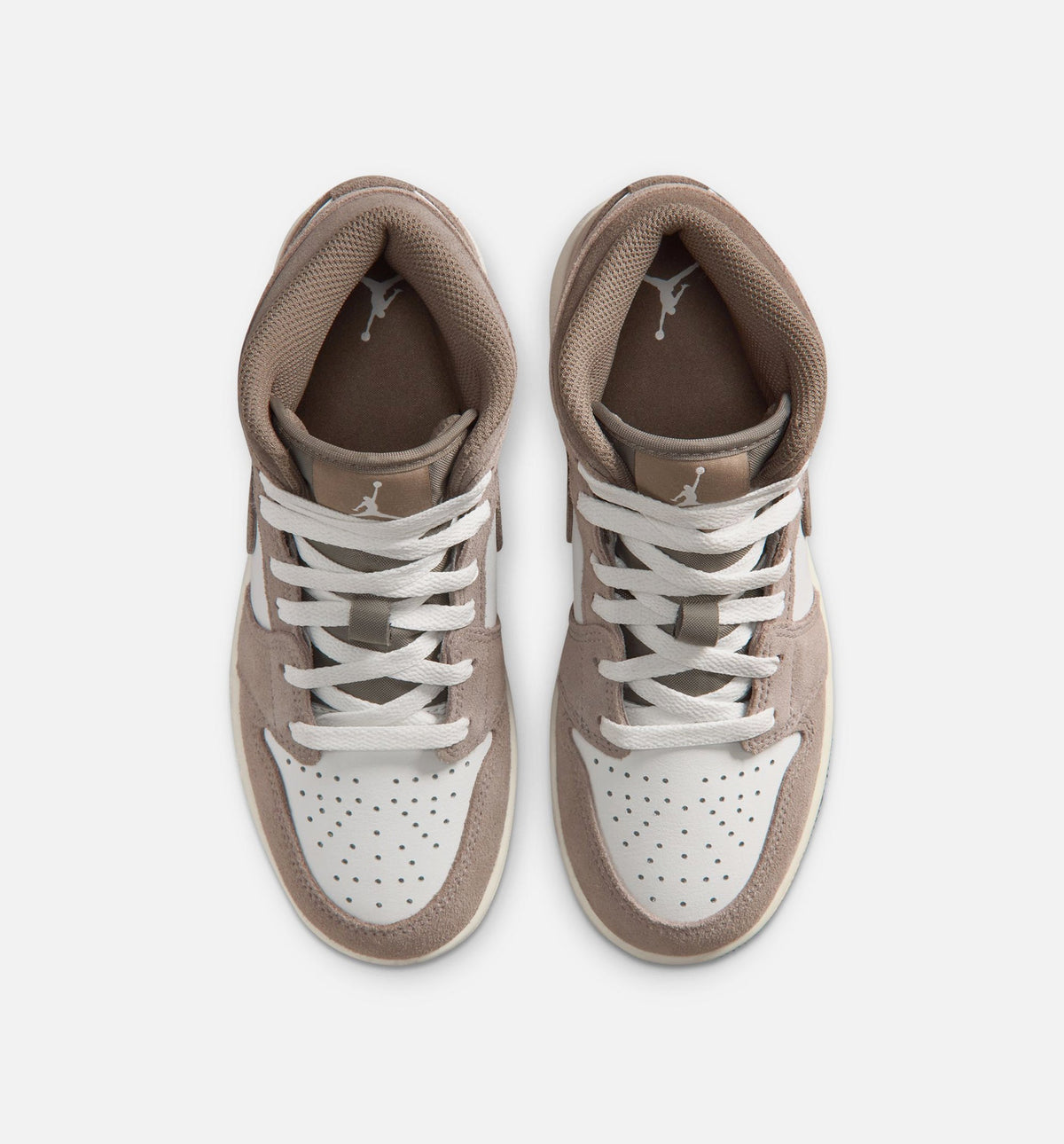 Air Jordan 1 Mid Grade School Shoes | Enigma Stone / Olive Grey / Summit White
