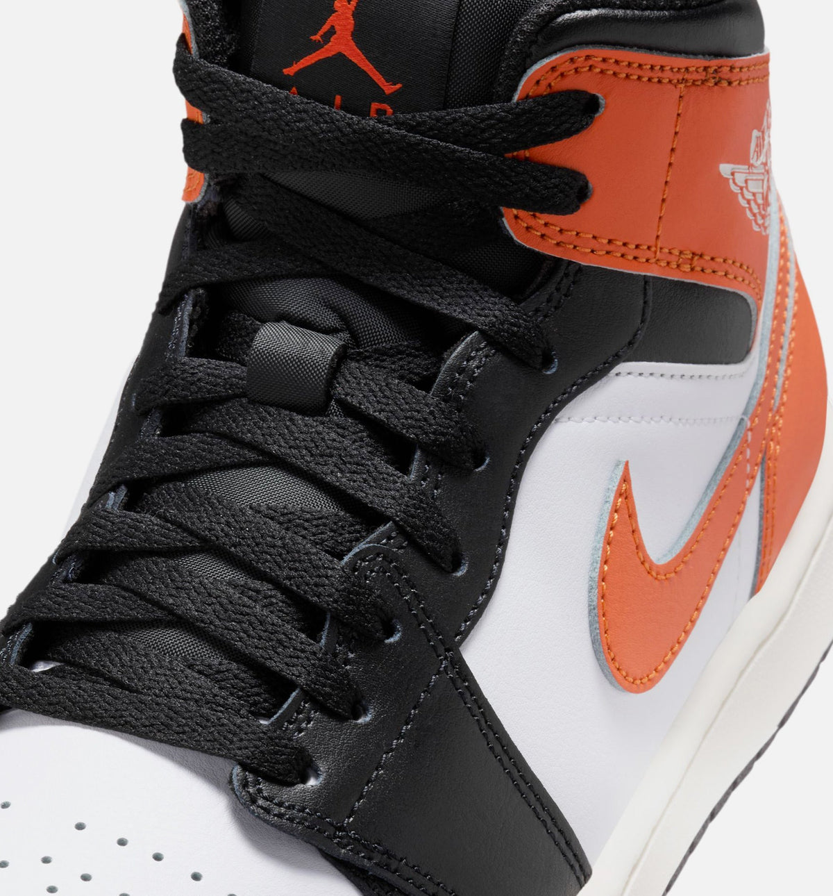 Air Jordan 1 Mid Mens Lifestyle Shoe - Starfish/White/Sail/Black