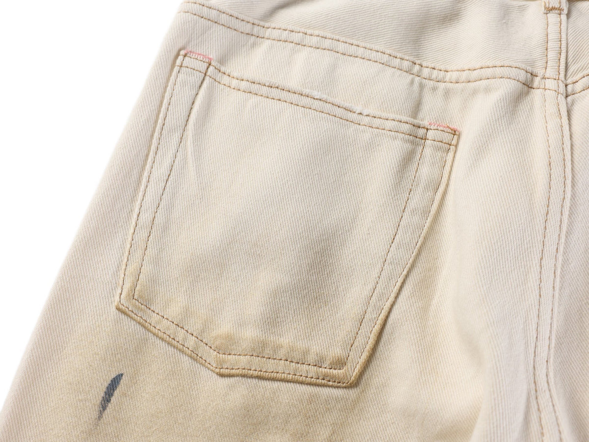 Acne Studios Vintage Paint‑Splatter Wide‑Leg Denim Jeans