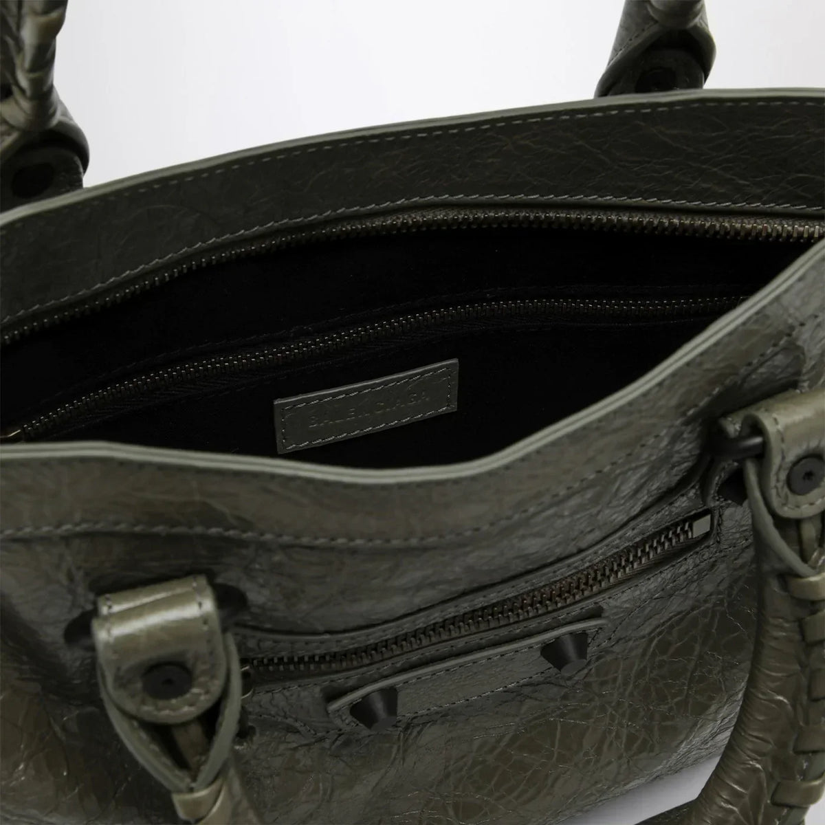Balenciaga - Le City small tote bag in military green