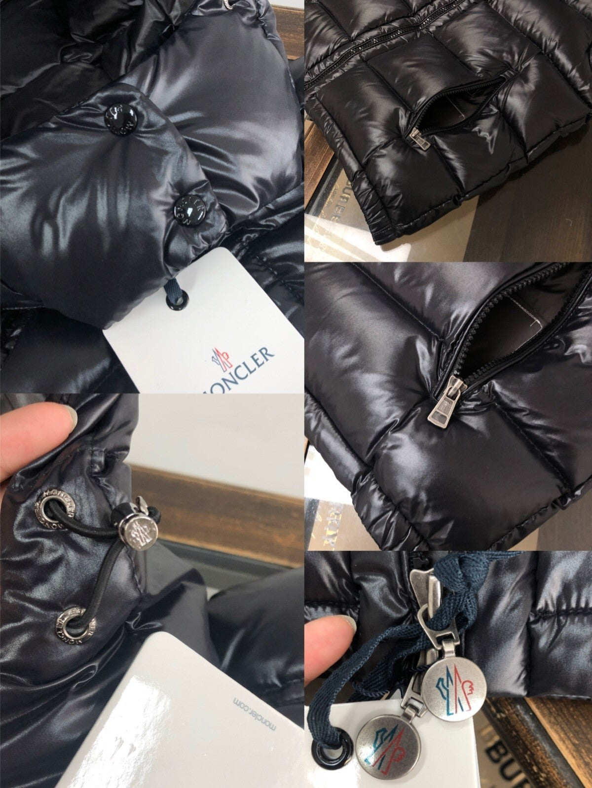 Moncler Black Maya Hooded Quilted Down Vest