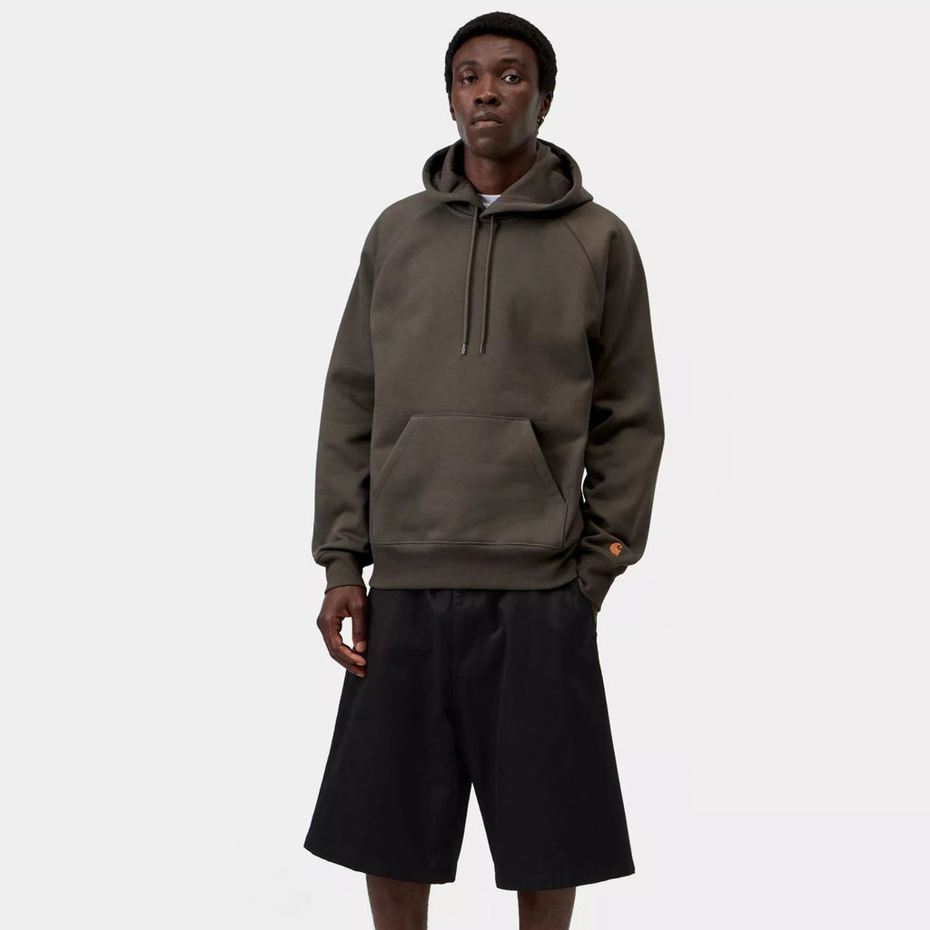 Carhartt WIP Hooded Chase Sweat: Shungite / Gold
