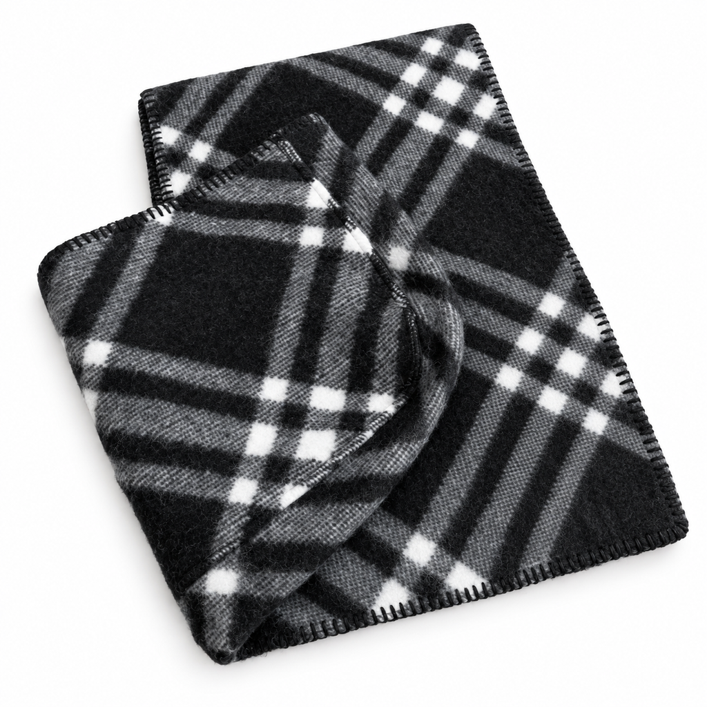 Burberry Style Classic Plaid Fringe Scarf
