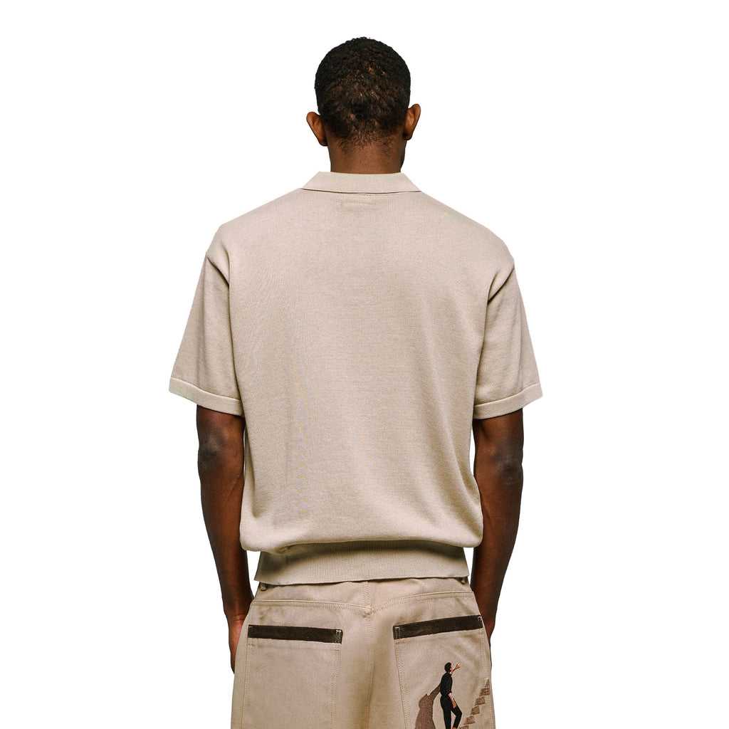 "on air" Polo knit beige