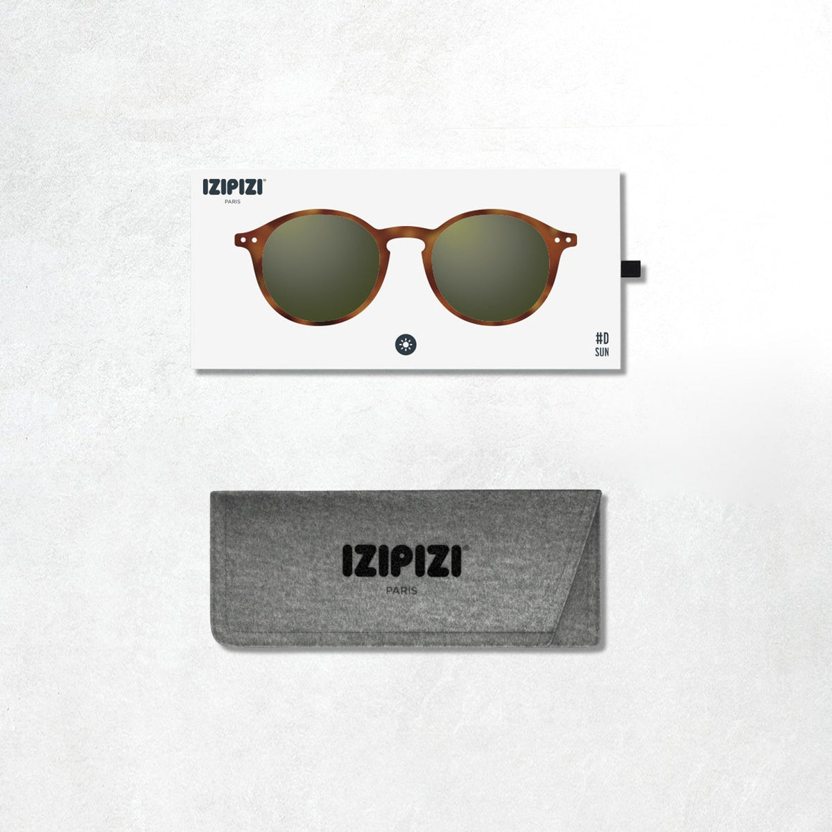 Izipizi Sun Glasses #D: Havane Green Lenses