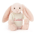 Bashful Blush Bunny with Personalized Cream Jumper