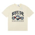 Rhude Retro Sailing Shield Print Casual Crew Neck T‑Shirt
