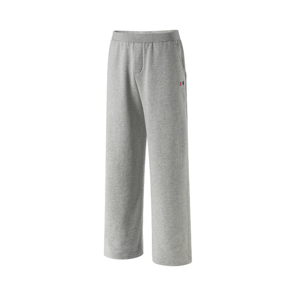 Thom Browne Style Men's Casual Wide - Leg Pants - Cotton Signature Four-Bar Detail