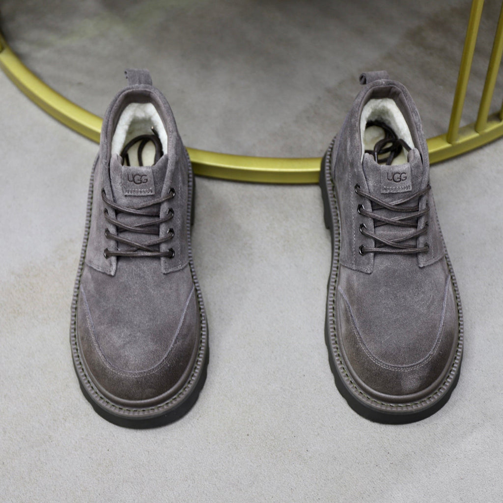 UGG Gray Suede Lace-Up Casual Shoes