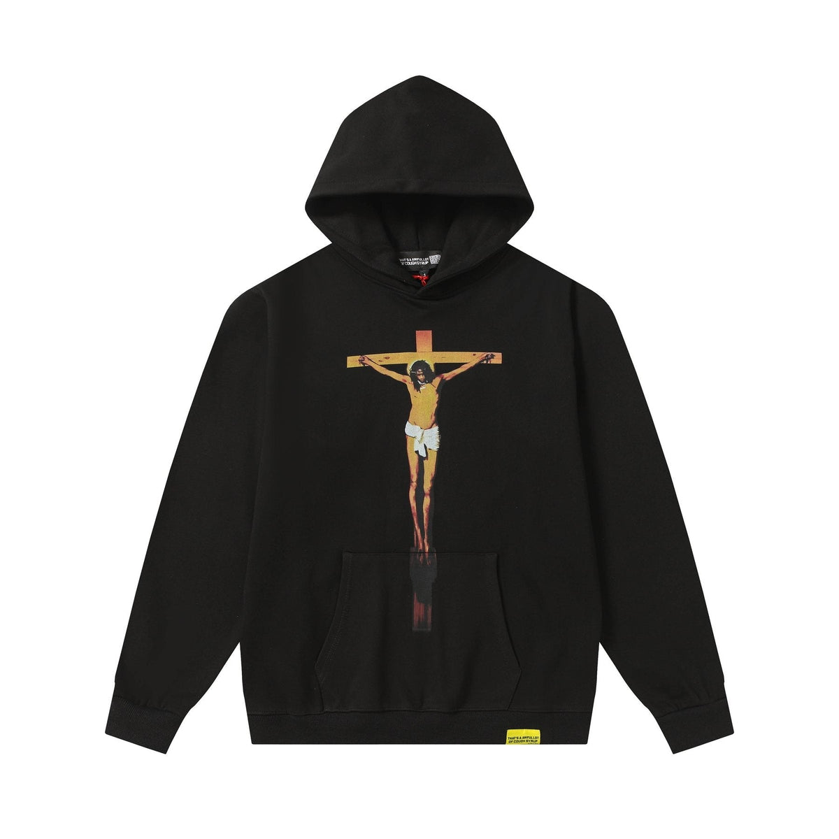 THAT'S A AWFUL LOT OF COUGH SYRUP Crucifixion Graphic Pullover Hoodie