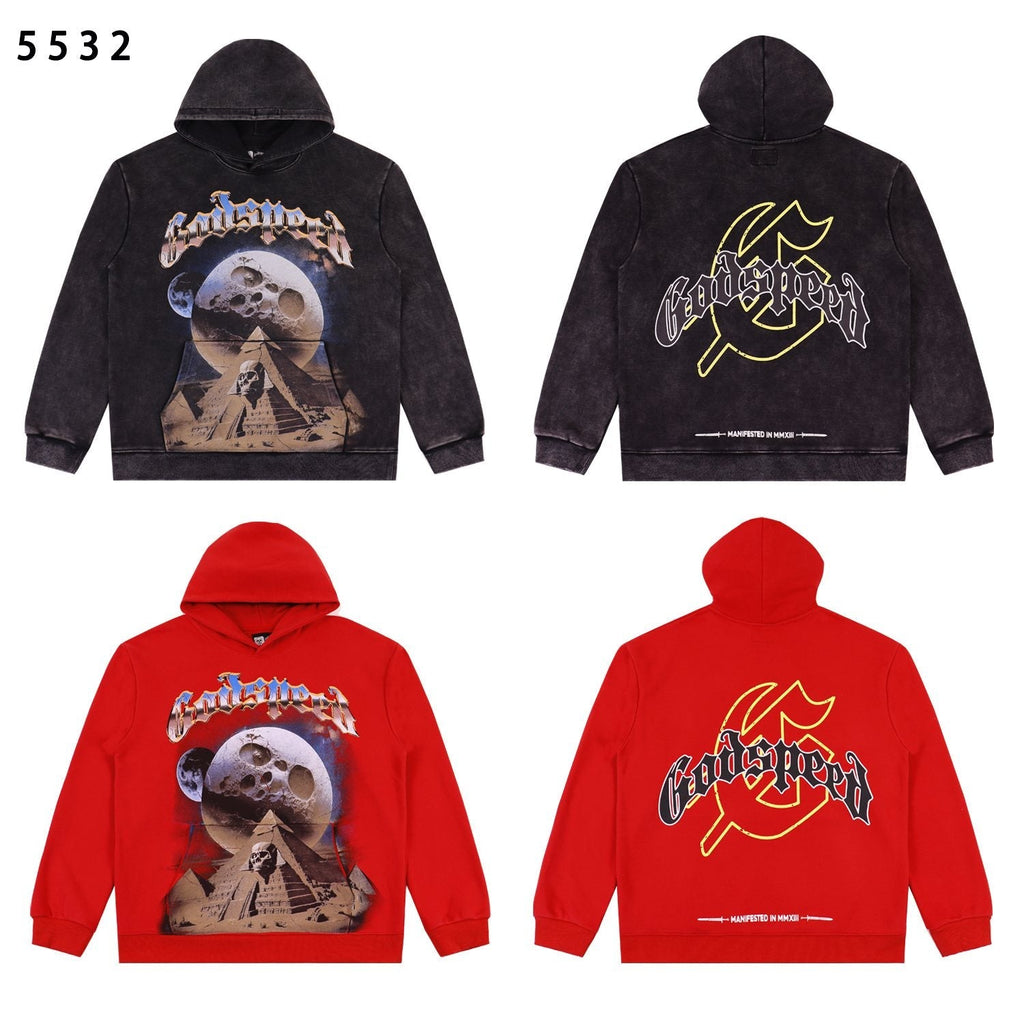 Godspeed Victory Toast Skull Graphic Hoodie