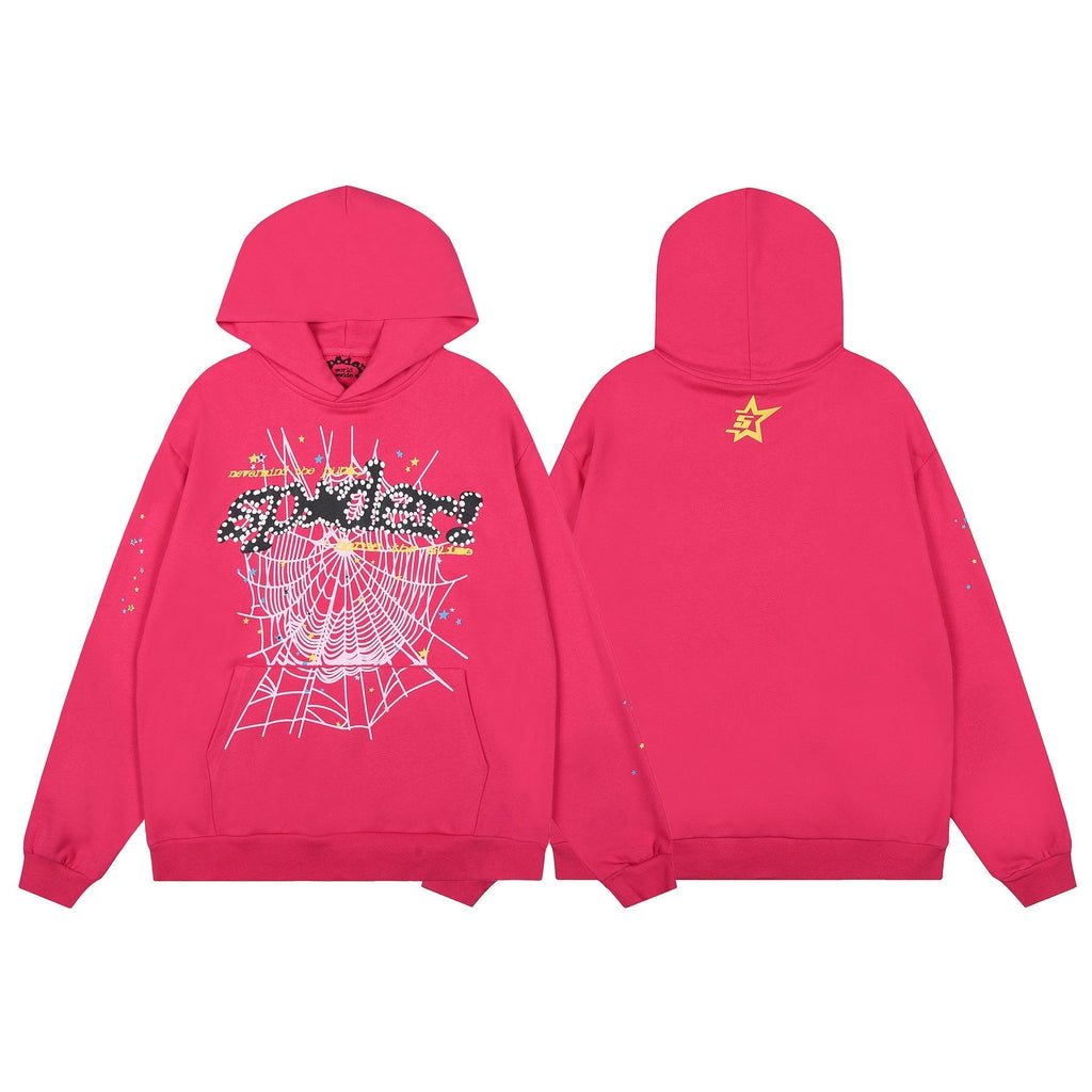 Sp5der Pink Spiderweb Graphic Matching Set