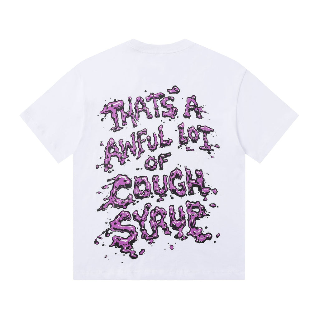 THAT'S A AWFUL LOT OF COUGH SYRUP Purple Front and Back Graphic T-Shirt