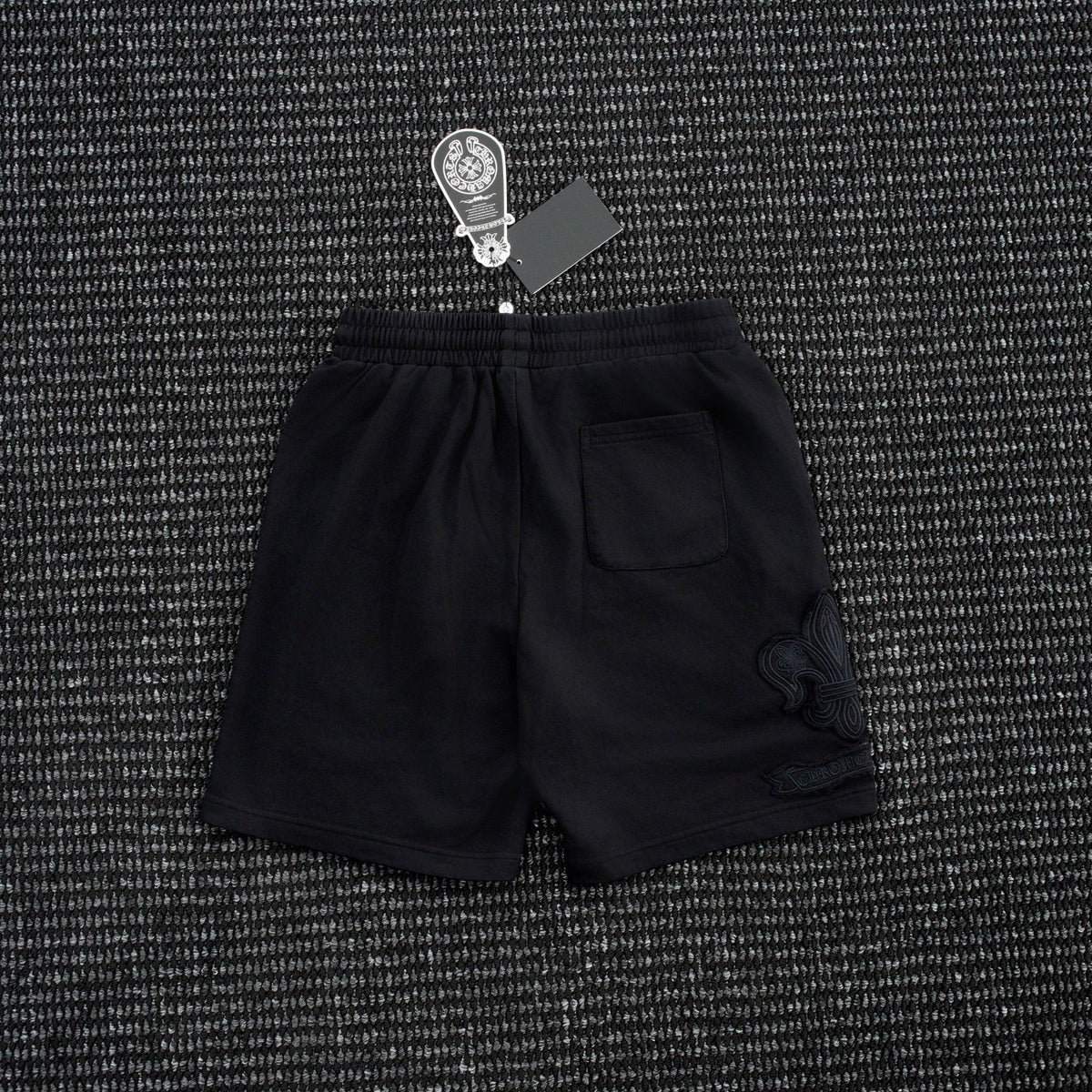 Chrome Hearts Tonal Sanskrit Cross Embroidered Shorts