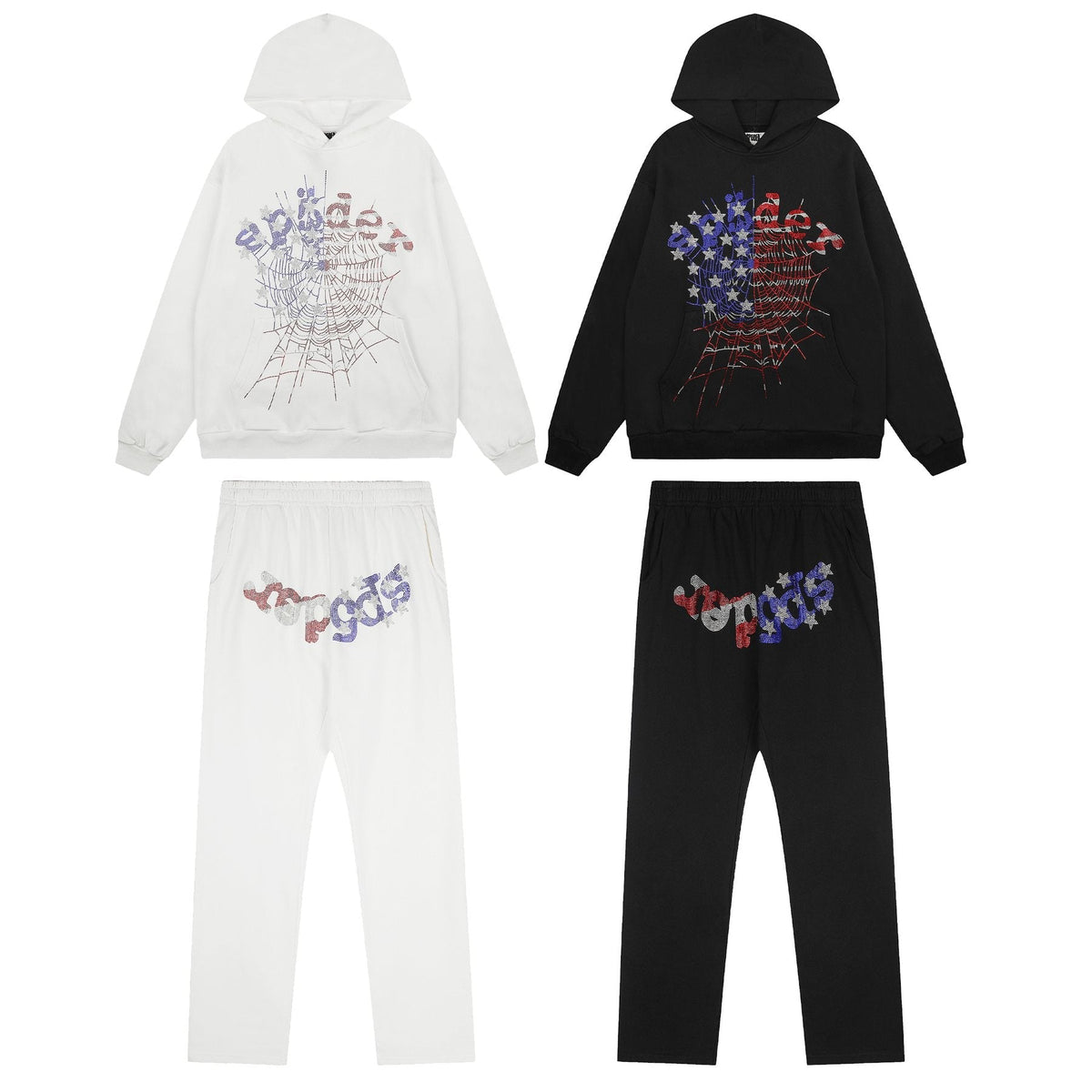Sp5der Rhinestone Web Graphic Matching Set