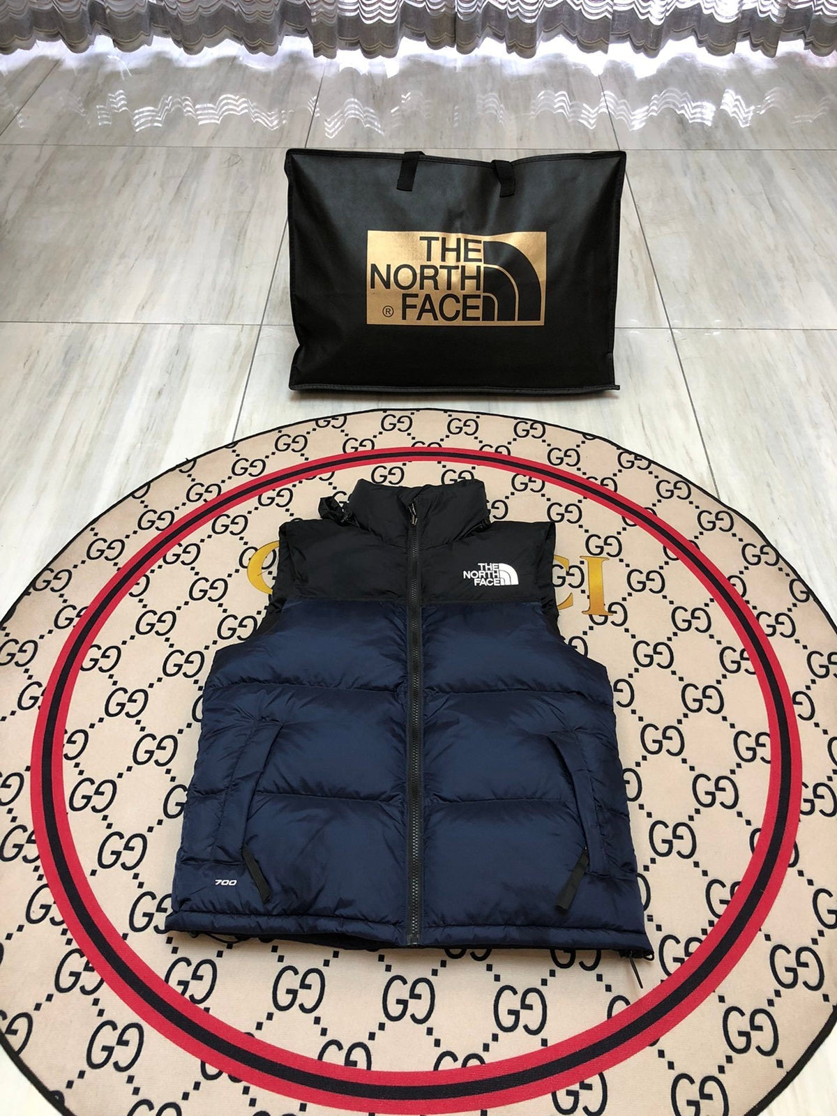 The North Face Navy/Black 1996 Retro Nuptse Down Vest