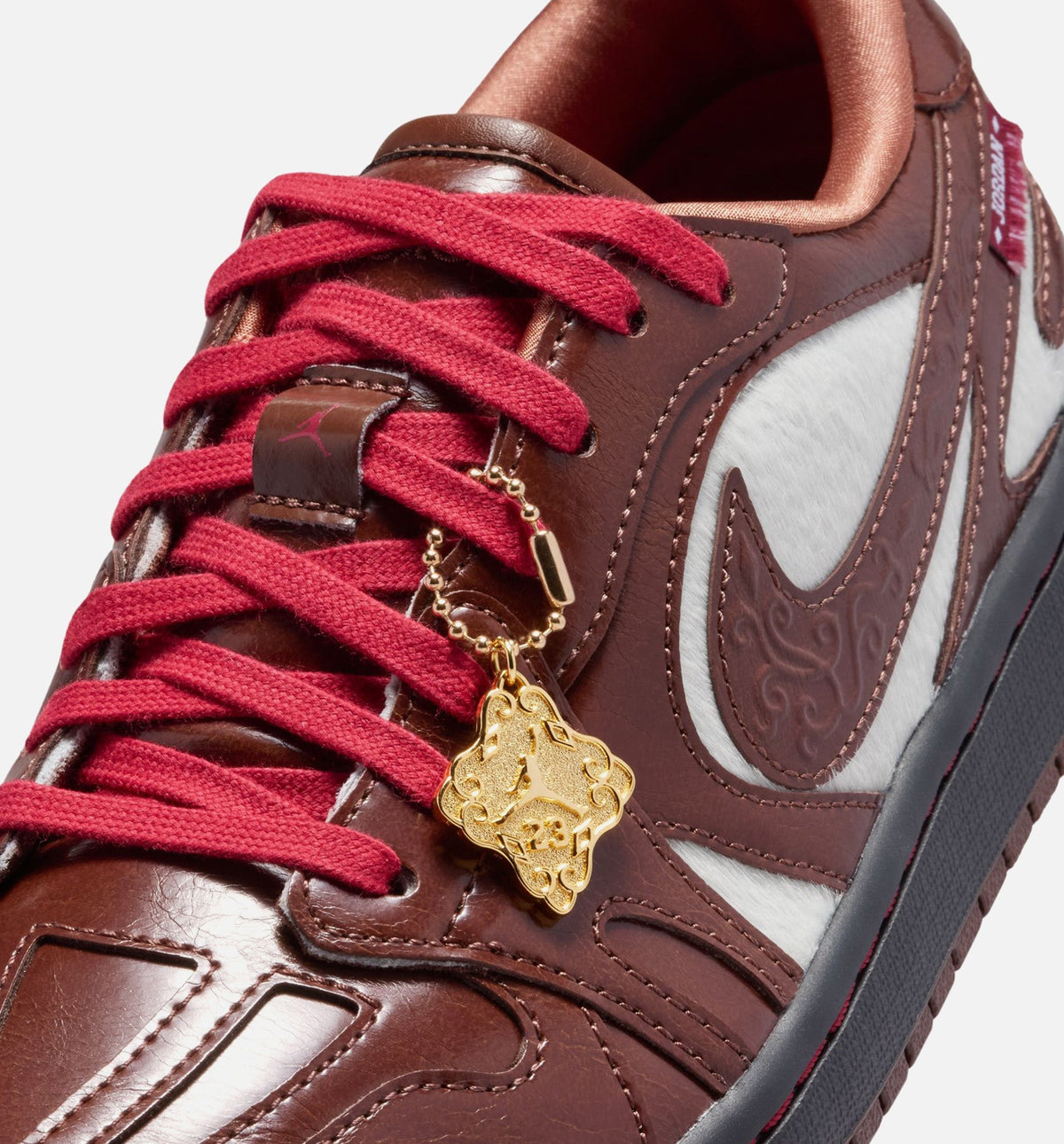 Air Jordan 1 Low Lunar New Year Women's Sneakers - Light Chocolate / Black