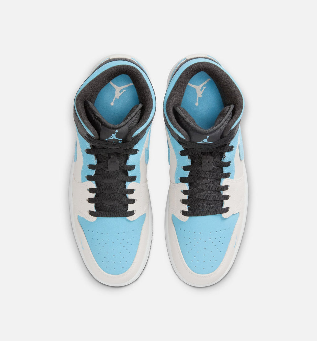 Air Jordan 1 Mid SE Men's Sneakers - Summit White / Cool Blue / Black