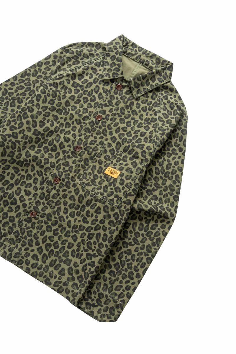 SERVICE WORKS PATTERNED EASY CHEF SHIRT Green Leopard