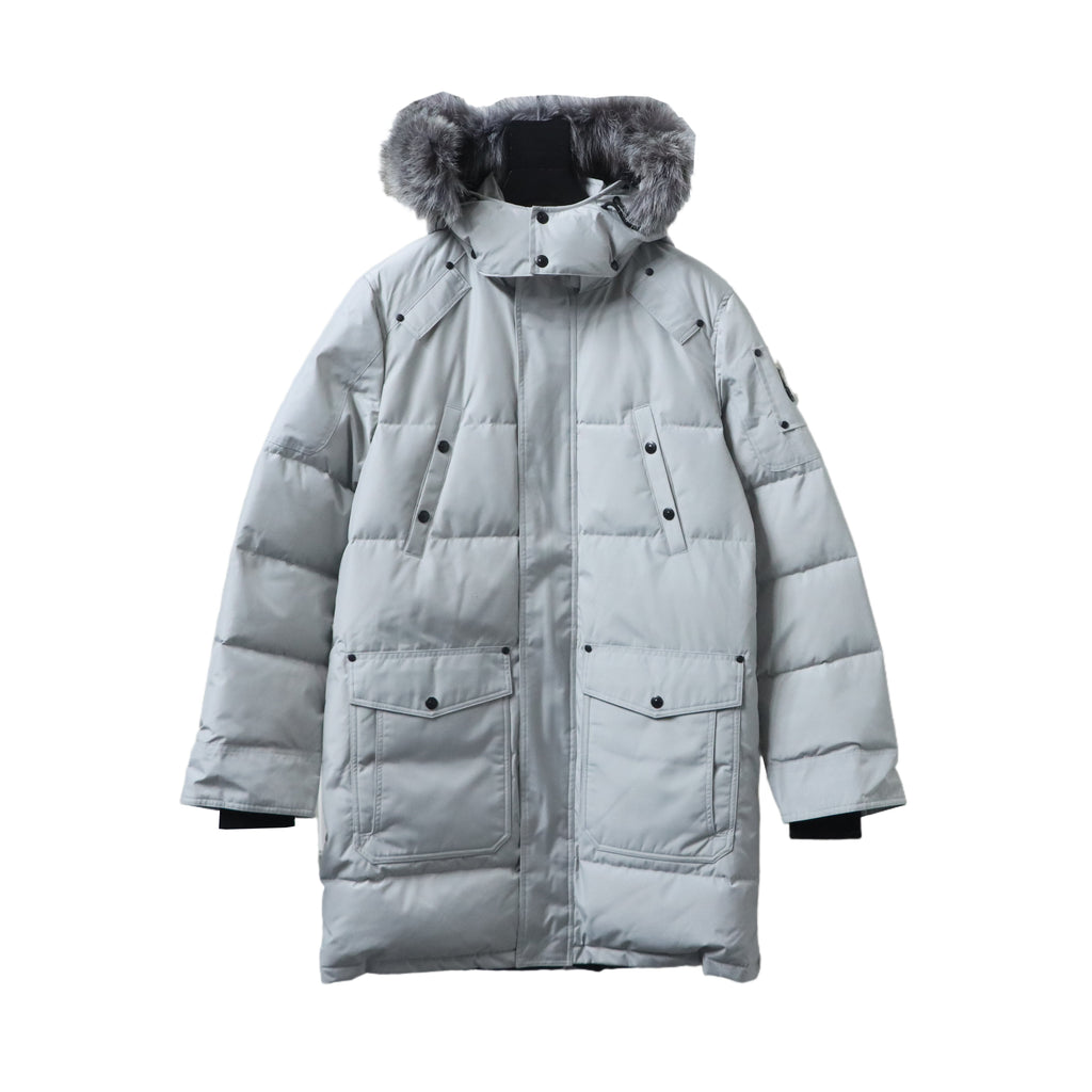 Moose Knuckles Onyx Shearling Big Ridge Parka Grey
