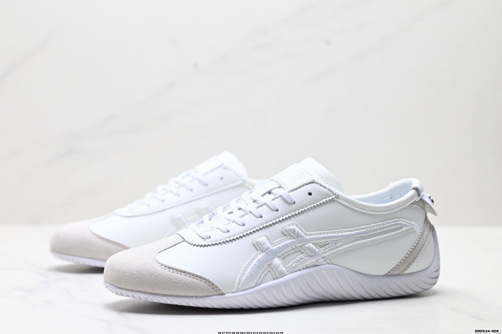 Onitsuka Tiger Low Profile Runner White Tonal Unisex Shoes Style 35