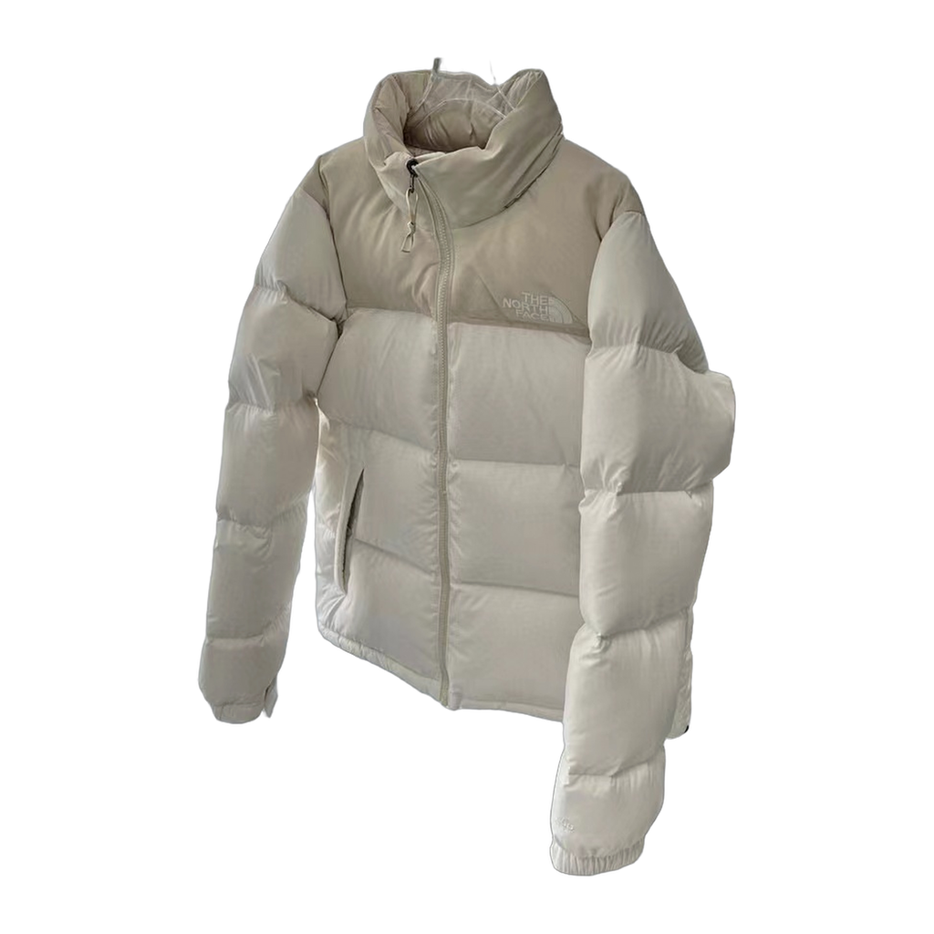 The North Face Stand-Collar Cropped Puffer Jacket – Cream | Lightweight & Warm
