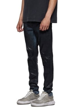 Purple Brand Coated Indigo Skinny Denim Pant 'Black'