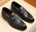 Louis Vuitton Black Embossed Loafers