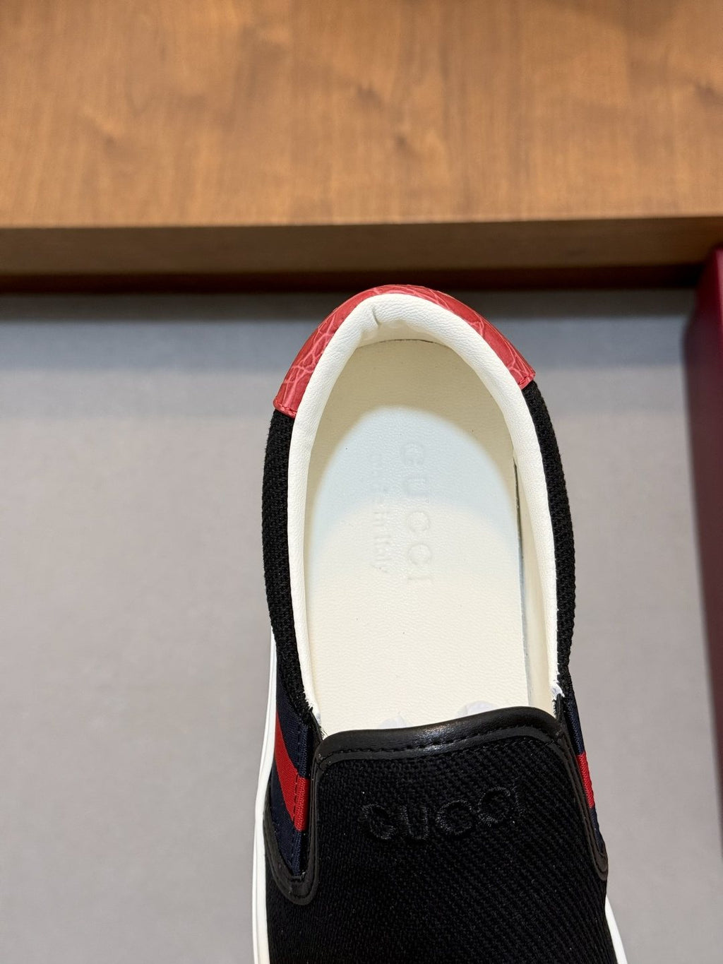 Gucci Web Stripe Slip-On Sneakers