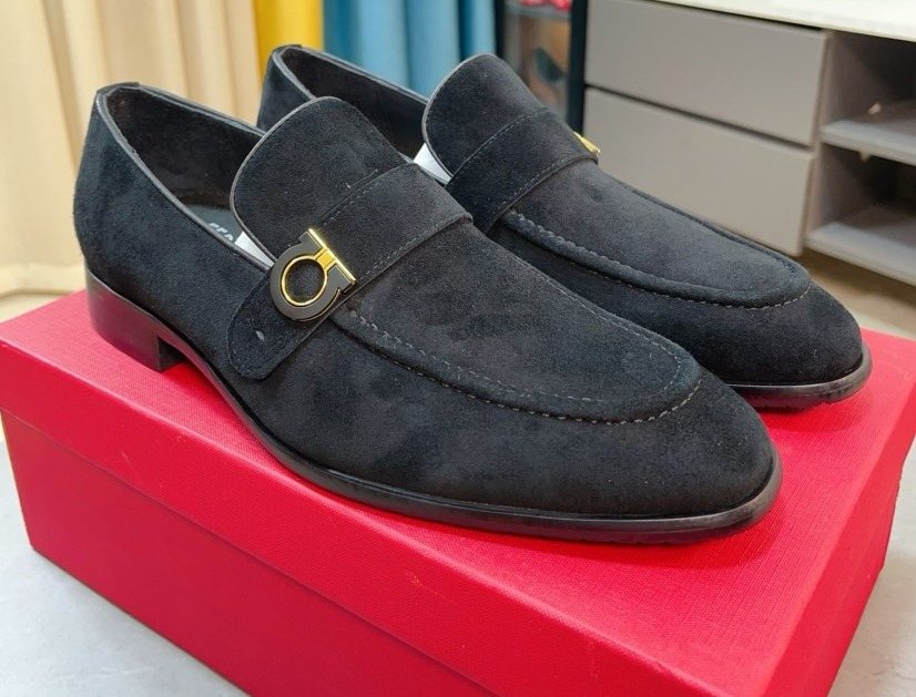 Salvatore Ferragamo Gold-Buckle Loafers
