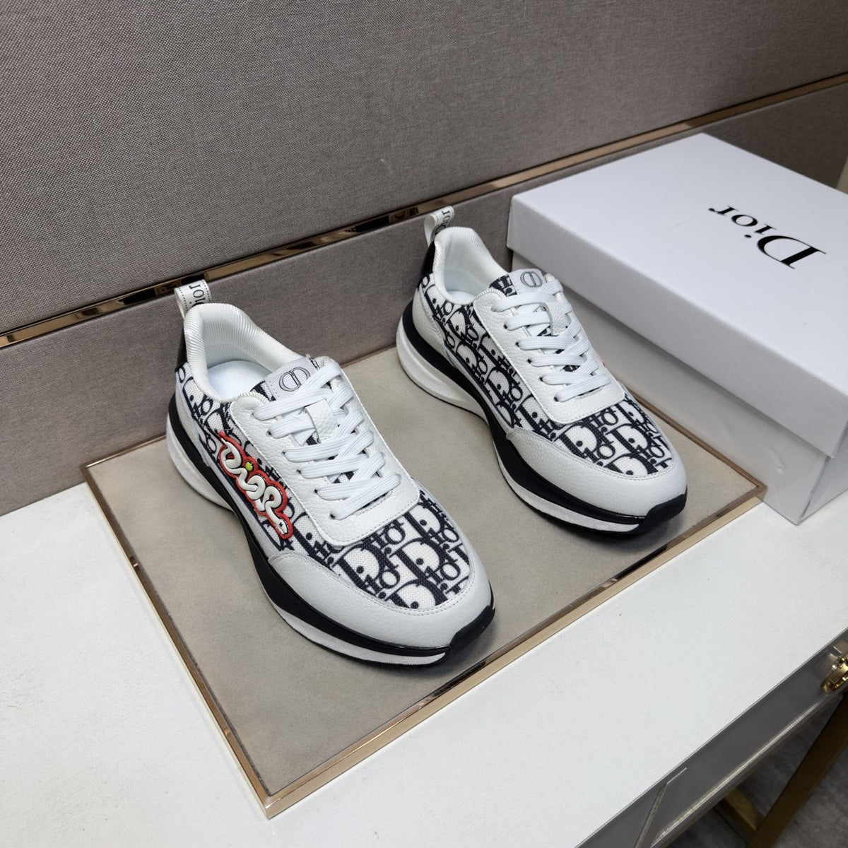 Dior Patterned Low-Top Men's Sneakers