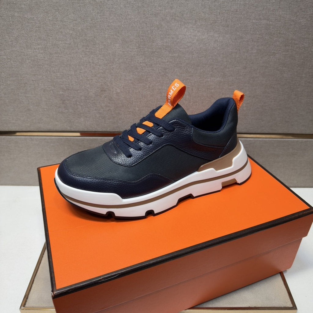 Hermès Men's Panel Lace-Up Casual Sneakers