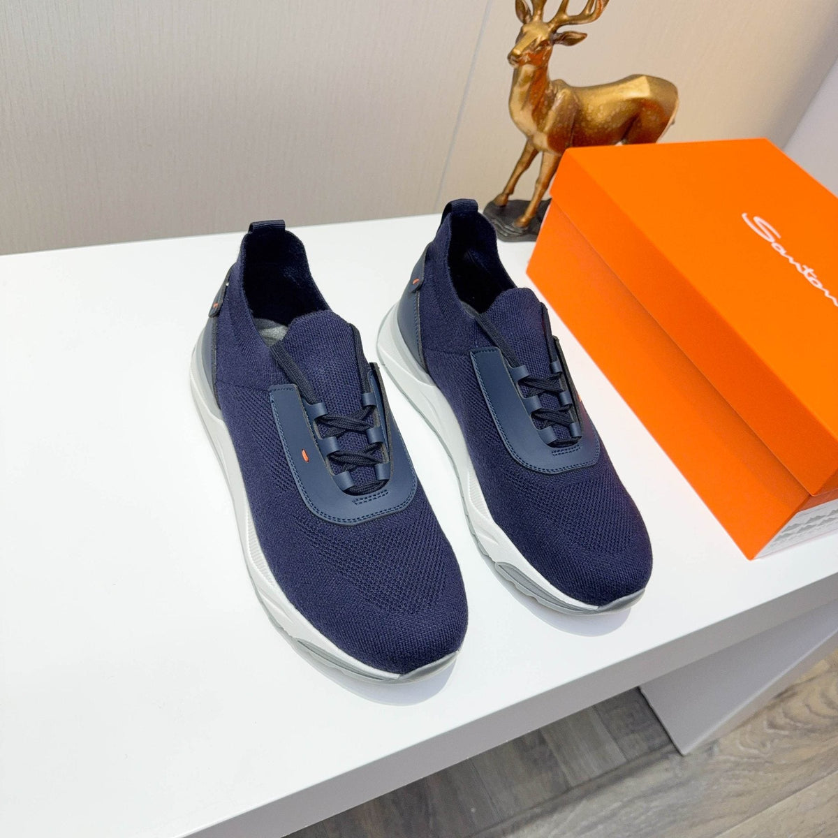 Santoni Knit Low-Top Sneakers