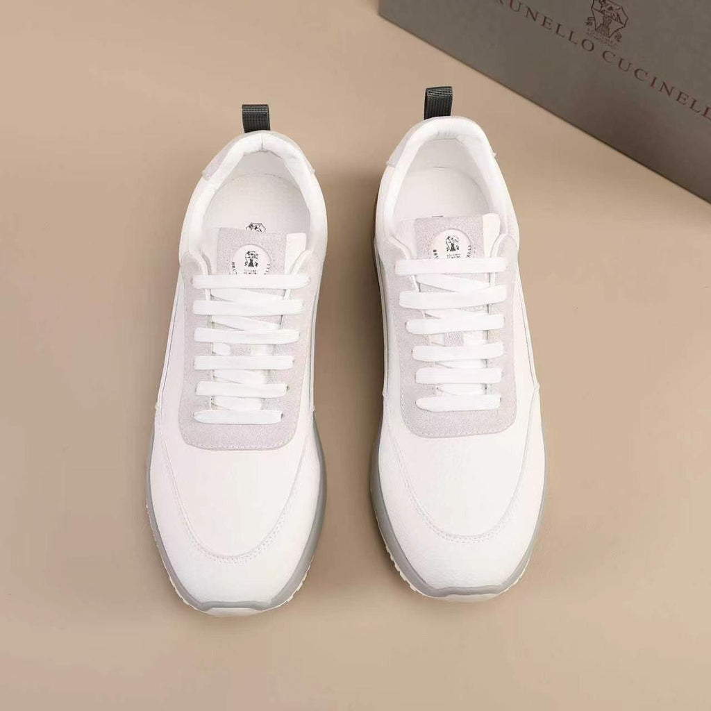Brunello Cucinelli Suede-Trim Low-Top Sneakers