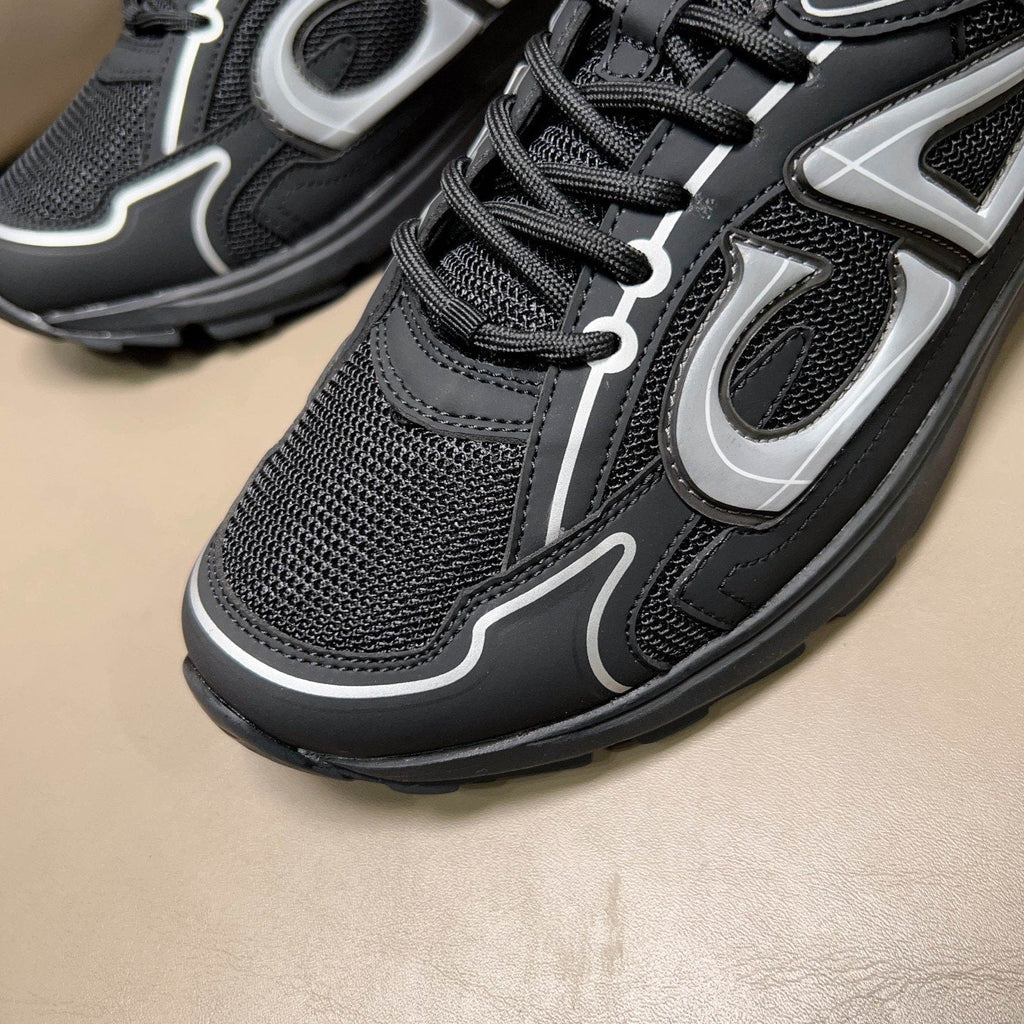 Dior Black and Dark Gray Mesh Sneakers