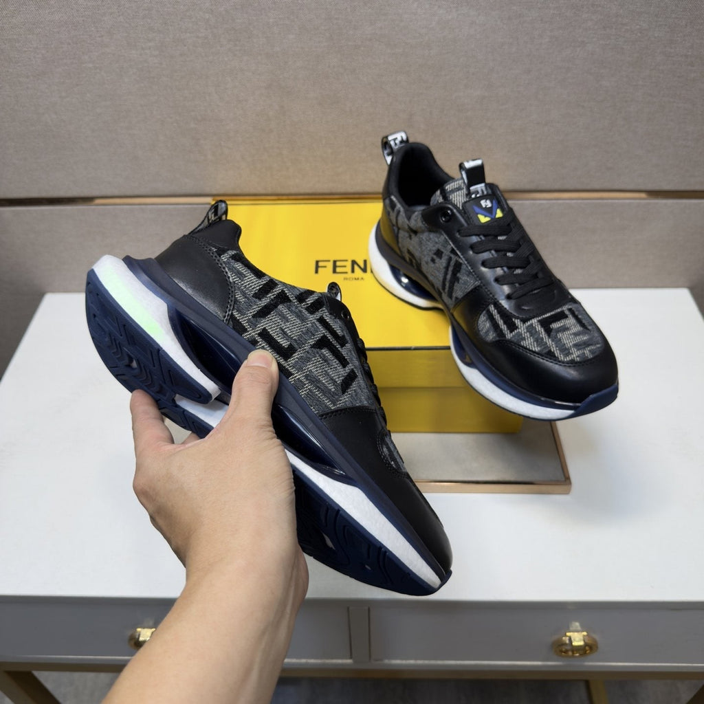 Fendi Men's Patterned Panel Sneakers