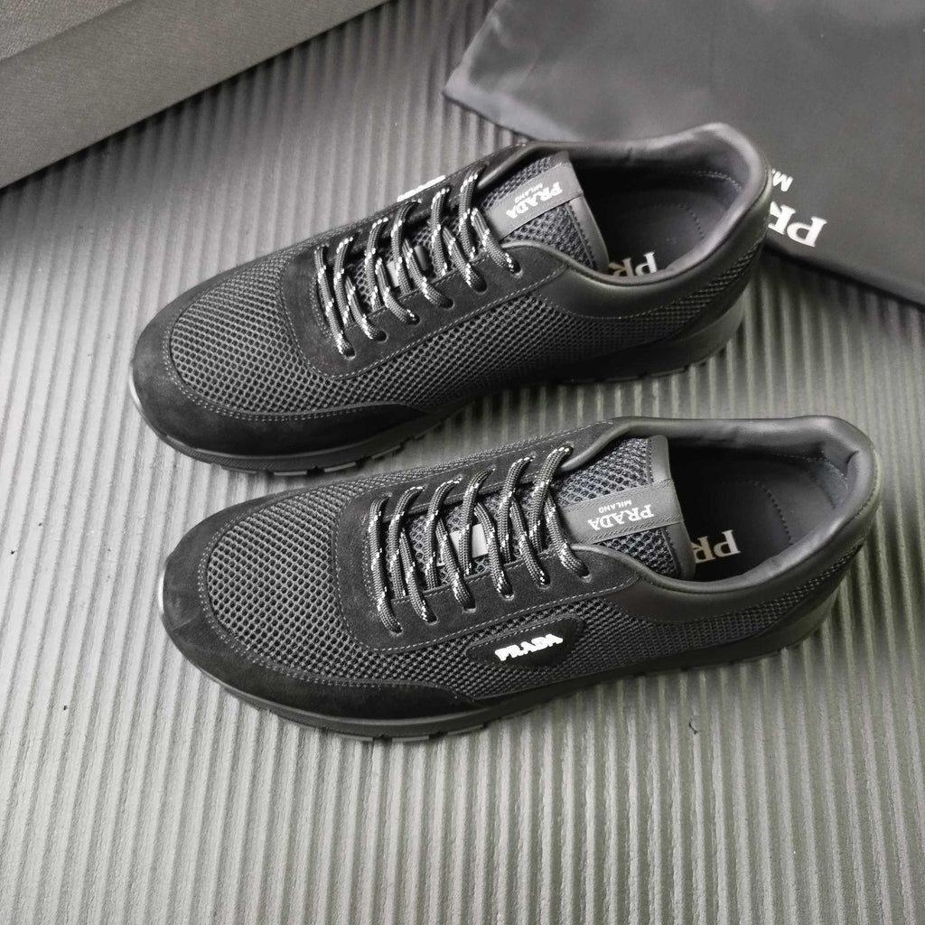 Prada Mesh Low-Top Sneakers - Textured Sole