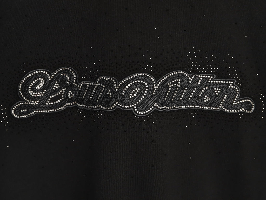 Louis Vuitton Script Lettering Graphic T-Shirt - Black