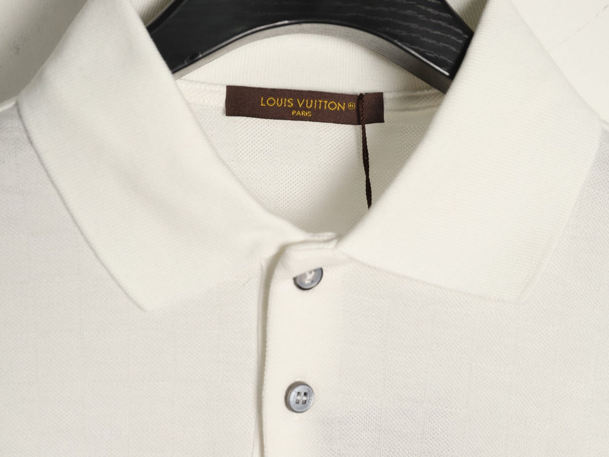 Louis Vuitton Hem-Tab Short-Sleeve Polo Shirt - Cream