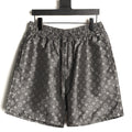 Louis Vuitton Tonal Monogram-Style Drawstring Shorts - Black